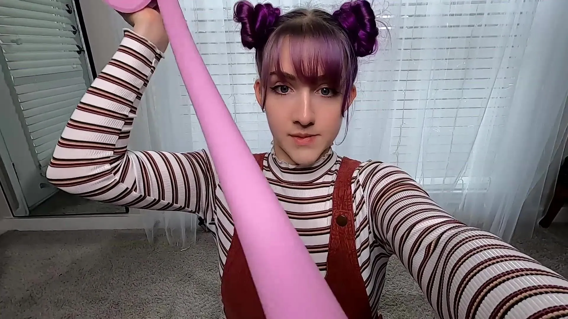 Behind the scenes shot of the amateur slut MissPrincessKay deepthroating a  big dildo | amateurest.com